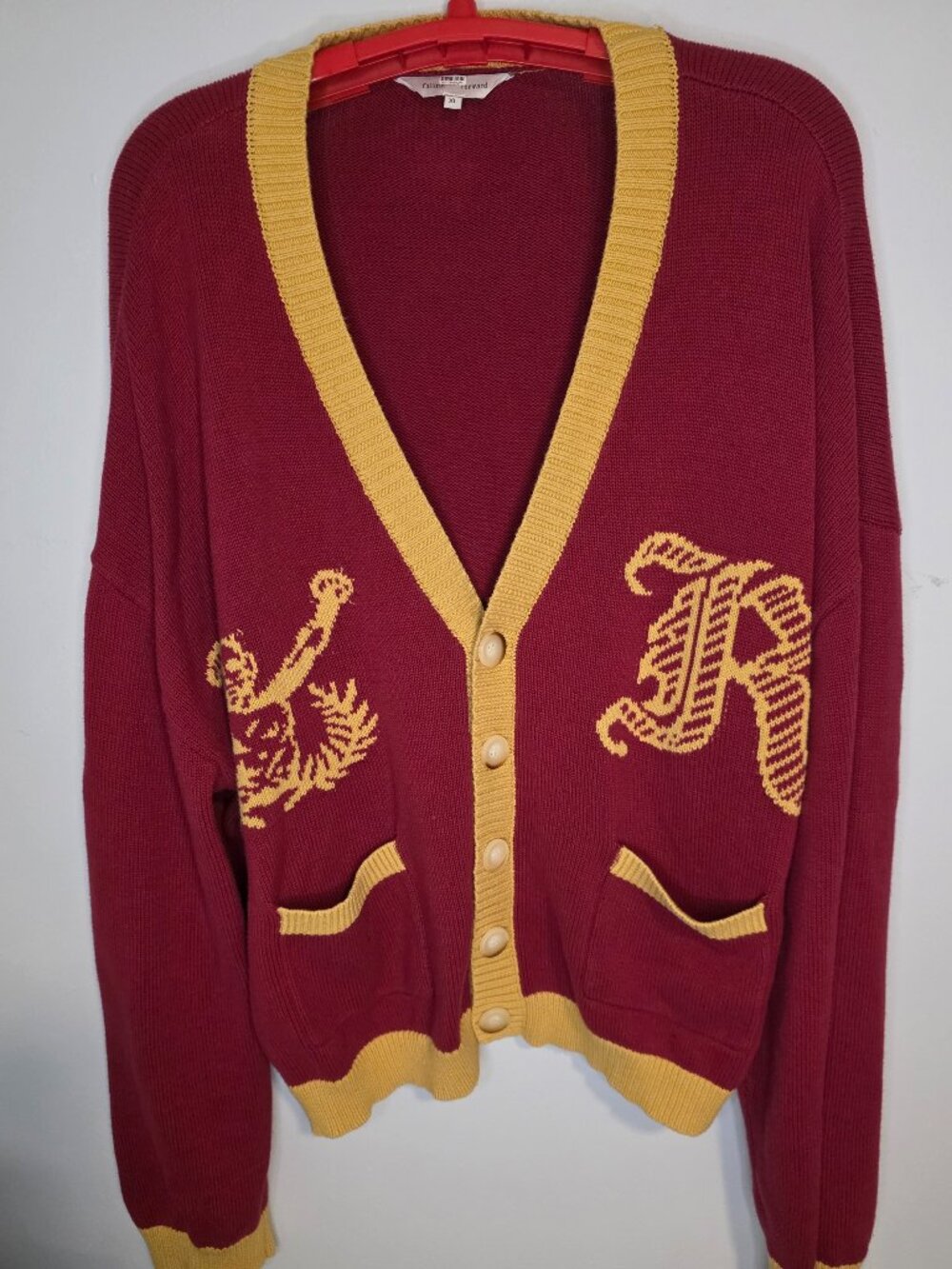 Free People Falling Forward Rumson Boxing Button Front Cardigan Size XL READ